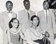 1 Prinsipiantenan di programa 'Voz di Bonaire' Radio Hoyer, deelnemers aan het programma., ± 1962